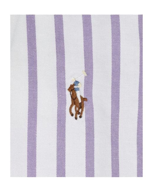 Polo Ralph Lauren White Buttoned Striped Shirt for men