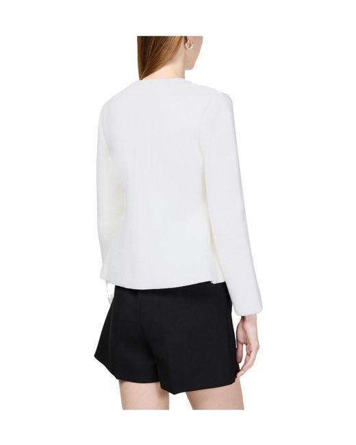 Loewe White Cotton And Silk Cardigan