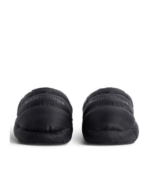 Balenciaga Black Alaska Slippers for men