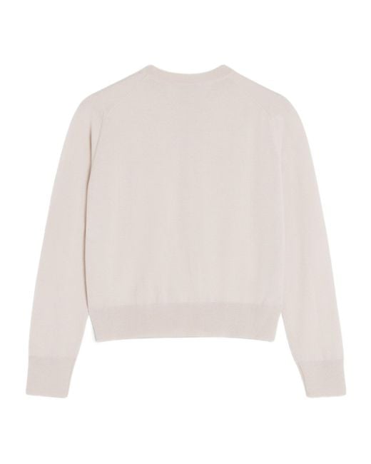 Maison Kitsuné White Maison Kitsuné Baby Fox Embroidered Knitted Cardigan