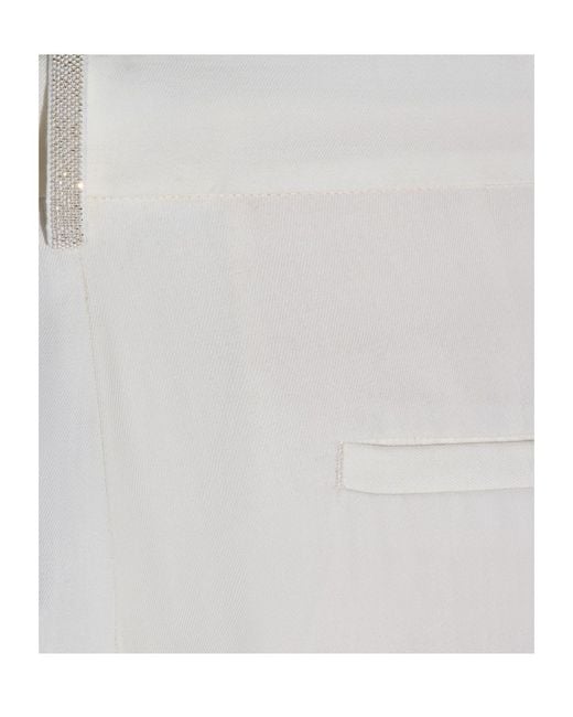 Fabiana Filippi White Pleated Bermuda Shorts