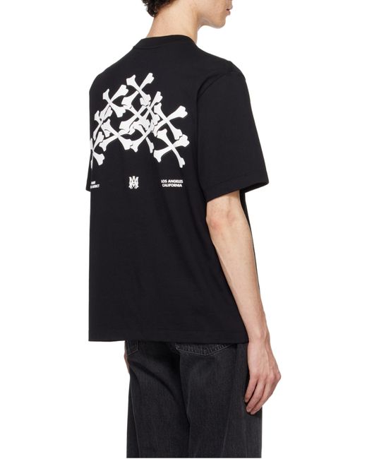 Amiri Black Bones Stacked T-Shirt for men