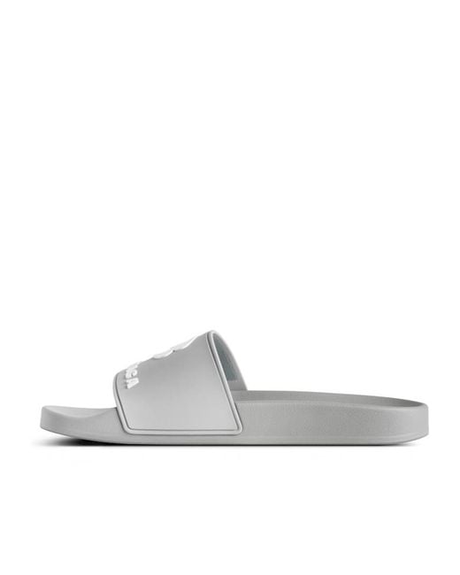 Balenciaga White Unity Sports Icon Pool Slides for men
