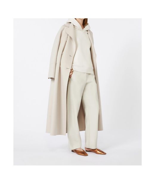 Max Mara White 'S Custodi Double Breasted Coat