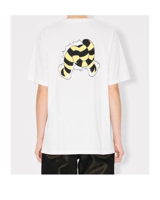 KENZO White Wild Tiger Loose T-Shirt