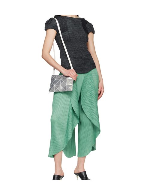 Issey Miyake Gray Single-Shoulder Bag With Adjustable Strap
