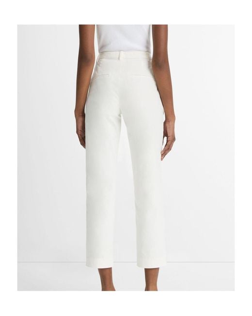 Vince White Belt-Loop Pocket Trousers