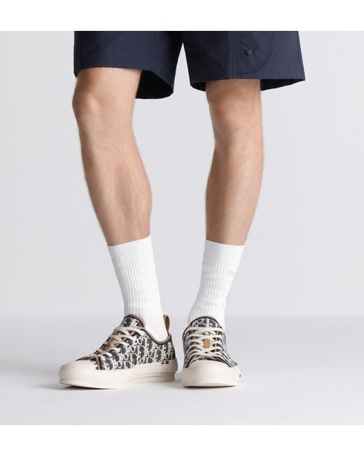 Dior White Homme B23 Lace-Up Sneakers for men