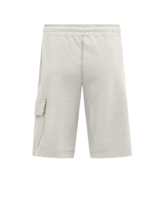 C P Company White Cotton Shorts for men