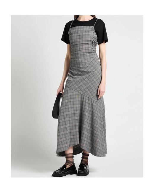 Ganni Gray Maxi Dress