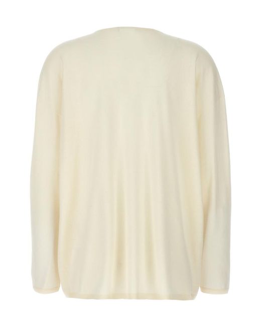 Max Mara Natural Cashmere V-Neck Sweater