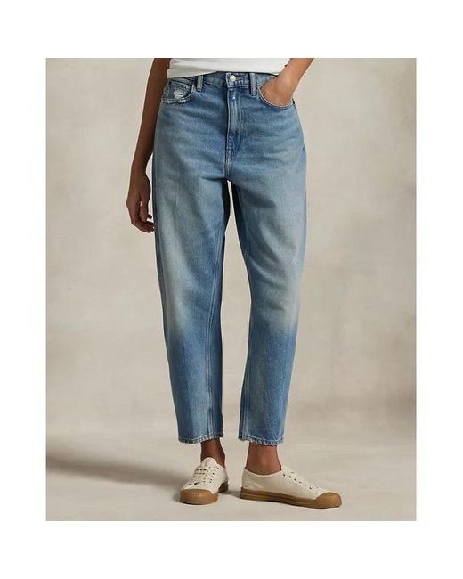 Polo Ralph Lauren Blue Straight-Leg Distressed Jeans