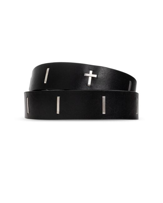 AllSaints White Studded Leather Belt