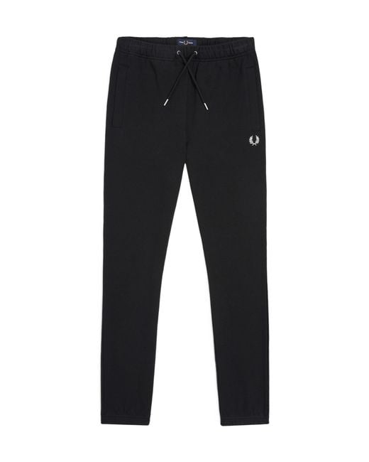 Fred Perry Black Loopback Sweatpants for men