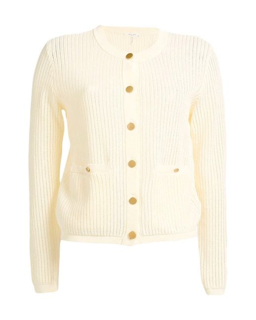 Rag & Bone Natural Solid Color Lightweight Knit Cardigan