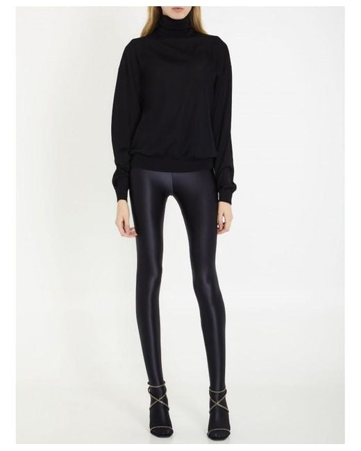 Saint Laurent Blue Turtleneck Knitted Jumper