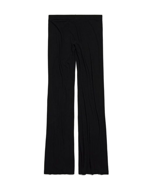 Balenciaga Black Bb Garderobe Artwork Embroidered Elastic Waist Pants
