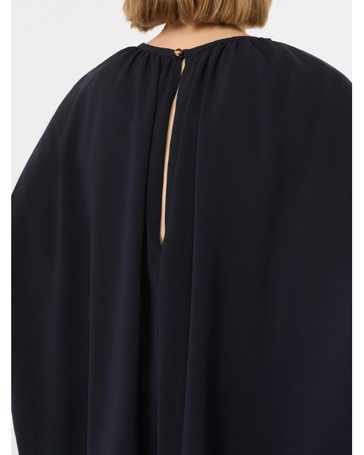 Max Mara Blue Gathered Blouse
