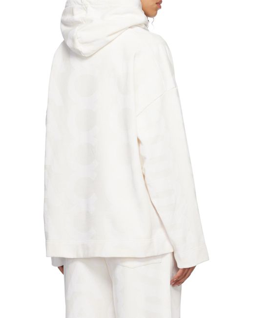 Marc Jacobs White The Monogram Drawstring Hoodie