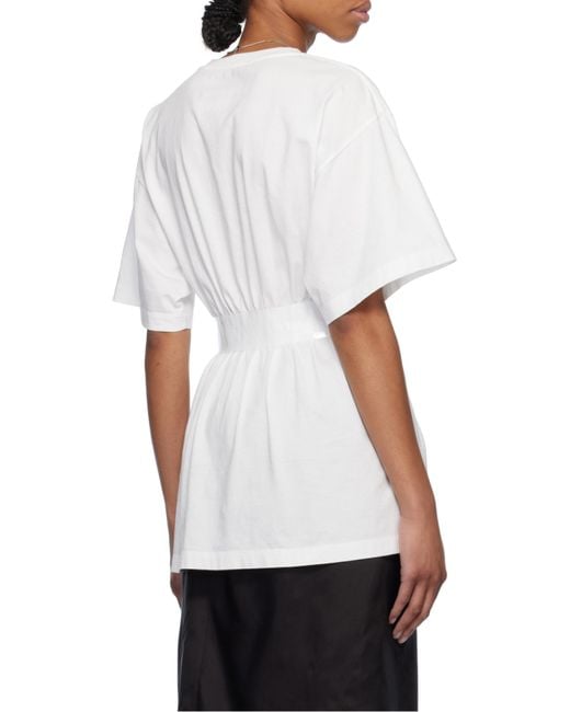 MM6 by Maison Margiela White Taped Jersey T-Shirt