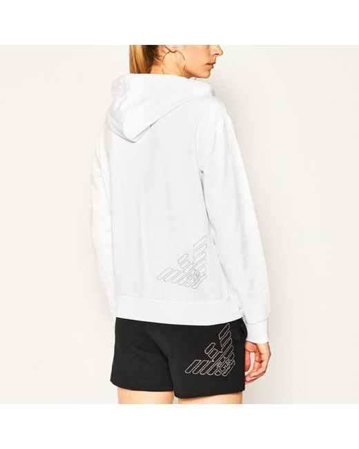 EA7 White Logo And Hat Casual Jacket