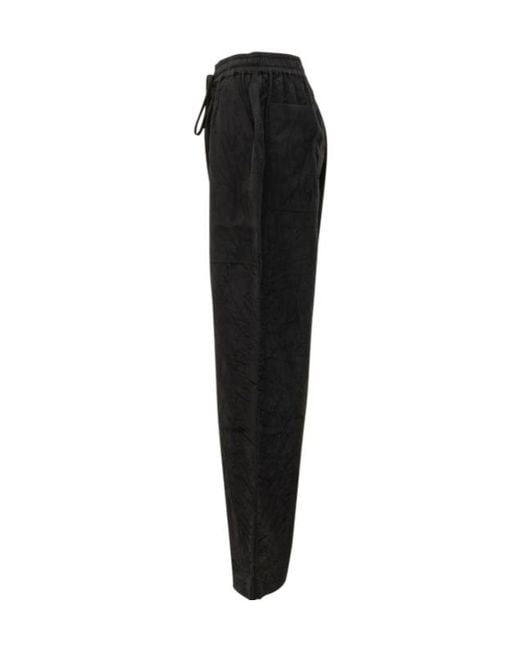 Studio Nicholson Black Capel Drawstring Straight-Leg Trousers