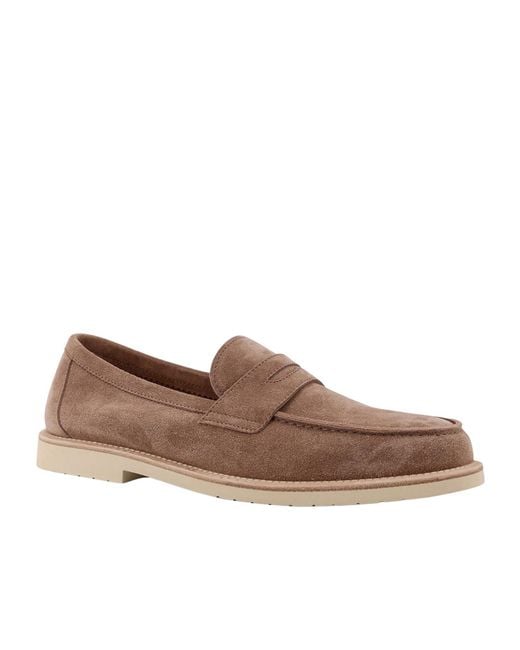 Brunello Cucinelli Brown Slip-On Flat Loafers for men