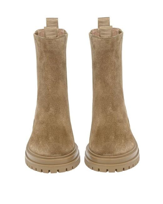 Gianvito Rossi Brown Chester Round Toe Ankle Boots