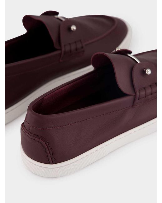 Christian Louboutin Brown Chambeliboat Slip-On Loafers for men