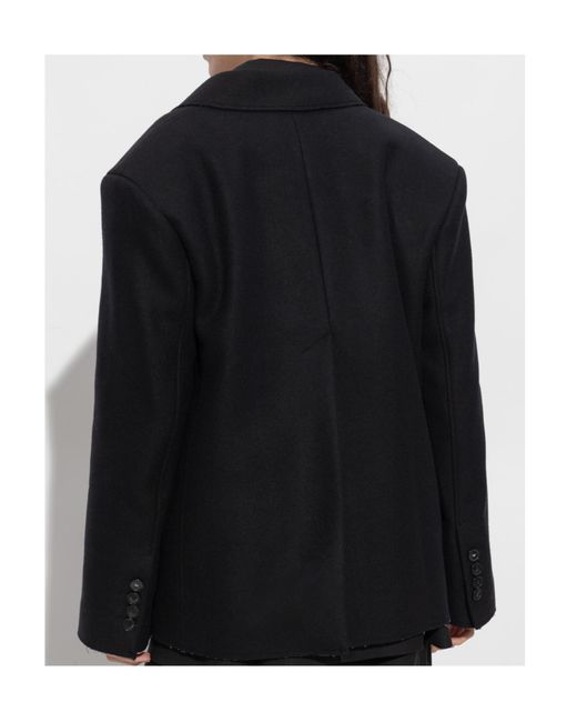 Victoria Beckham Blue Single-Breasted Blazer