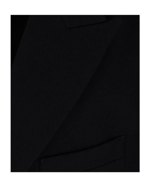 Yohji Yamamoto Black Three-Button Wool Blazer for men