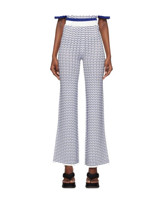 REMAIN Birger Black Striped Flared Casual Pants