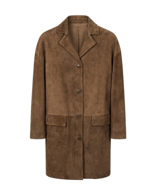 Salvatore Santoro Brown Single-Breasted Tailored Coat