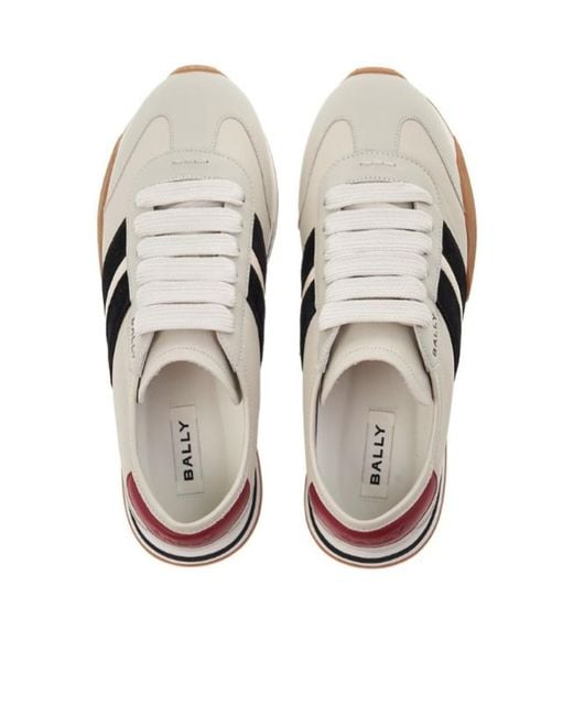 Bally White Lace-Up Sneakers