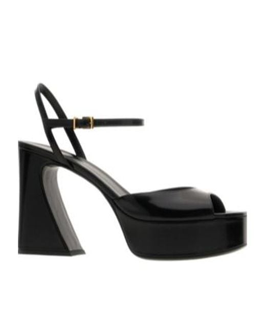 Fendi Black Block-Heel Sandals