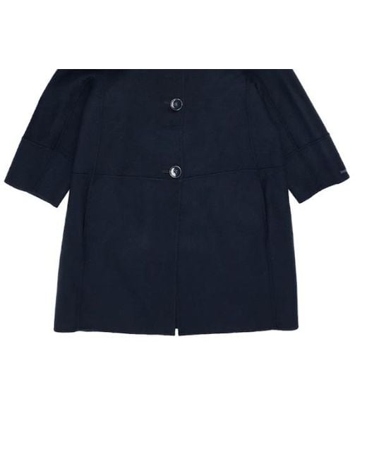 Max Mara Blue Lapel Coat