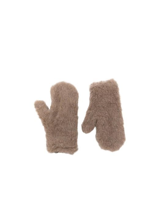 Max Mara White Pull-On Gloves