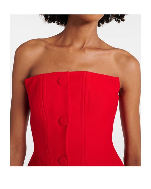 Roland Mouret Red Crepe Gown