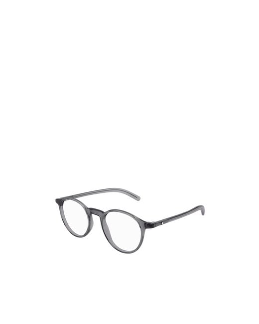 Montblanc White Eyewear Oval Frame Glasses for men