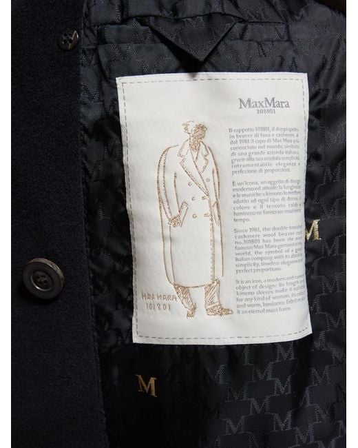 Max Mara Black Madame Double-Breasted Coat