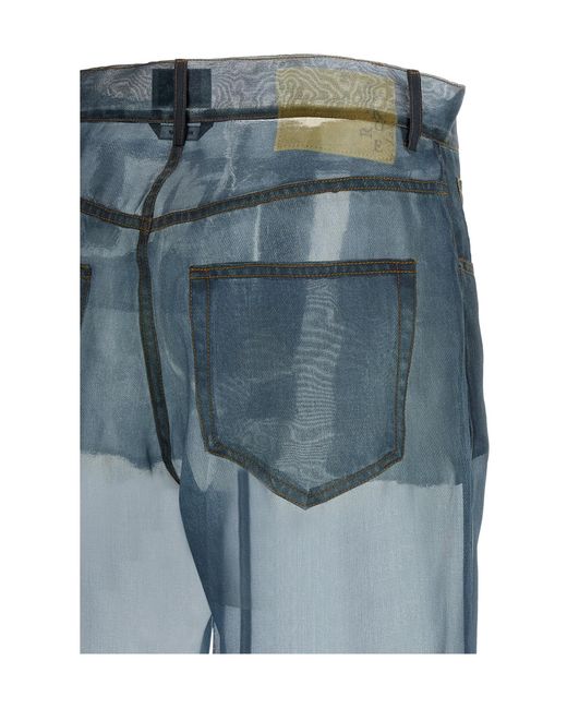 Haikure Blue Bonnie Trompe Loeil Wide-Leg Jeans