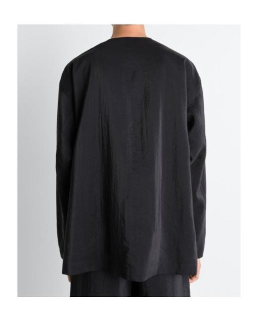 Lemaire Black Button-Up Long-Sleeved Shirt for men