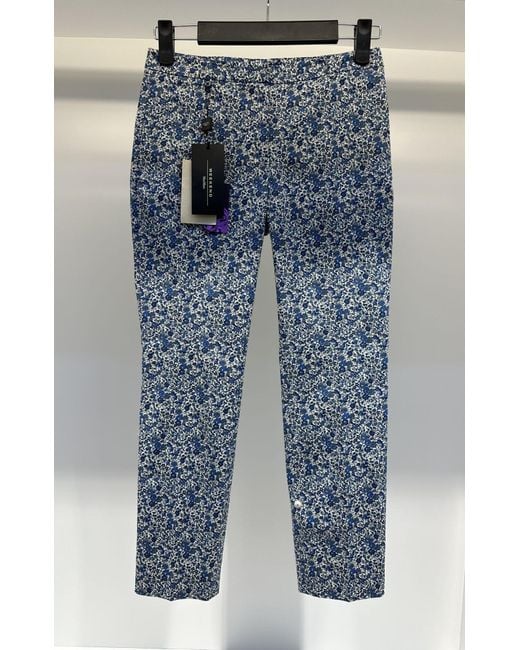 Weekend by Maxmara Blue Flower Casual Pants