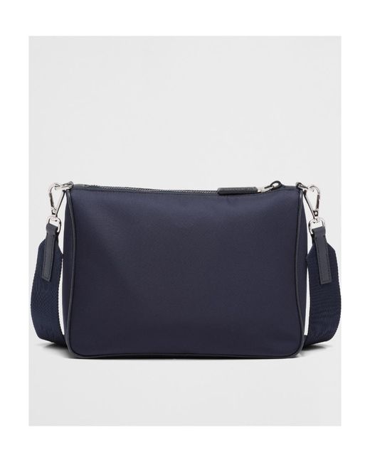 Prada Blue Re-Nylon And Saffiano Leather Shoulder Bag for men