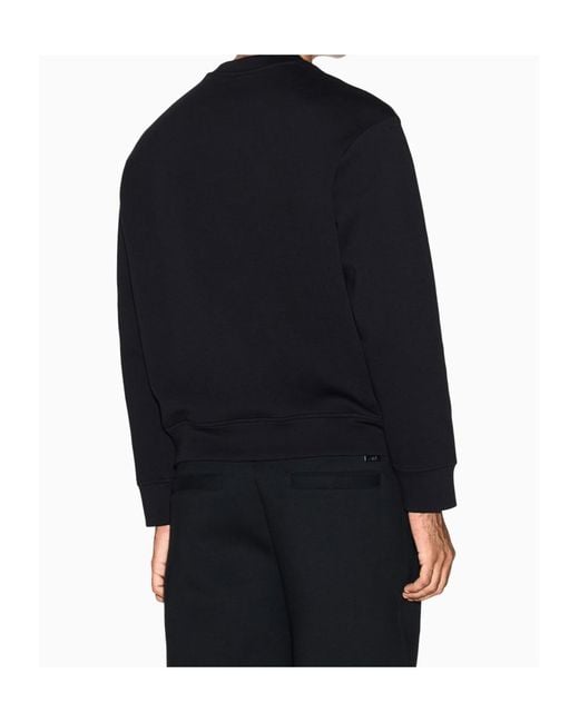 ARMANI EXCHANGE Black Logo-Print Crew-Neck Sweatshirt for men