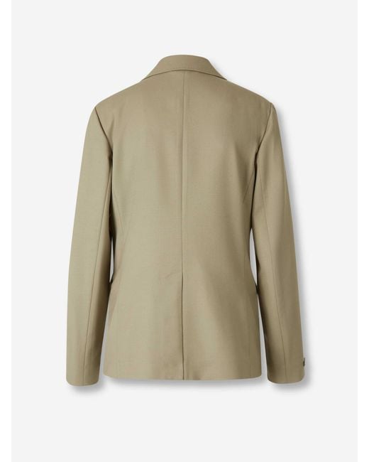 Peserico Green Single-Button Flap-Pocket Blazer