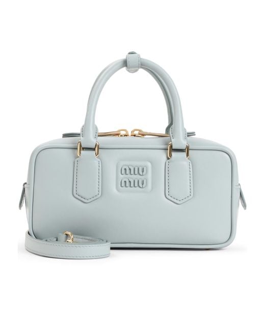Miu Miu Gray Arcadie Leather Bag