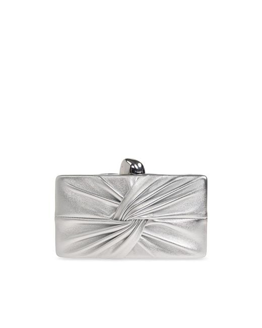 Cult Gaia Gray Logo Clutch