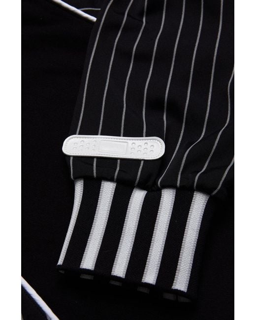 PDF CHANNEL Black Pdf Striped Bomber Jacket for men