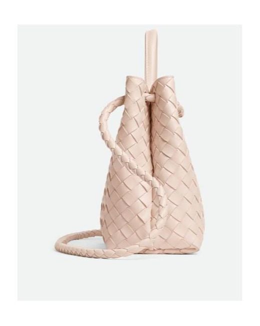 Bottega Veneta Pink Andiamo Medium Shoulder Bag
